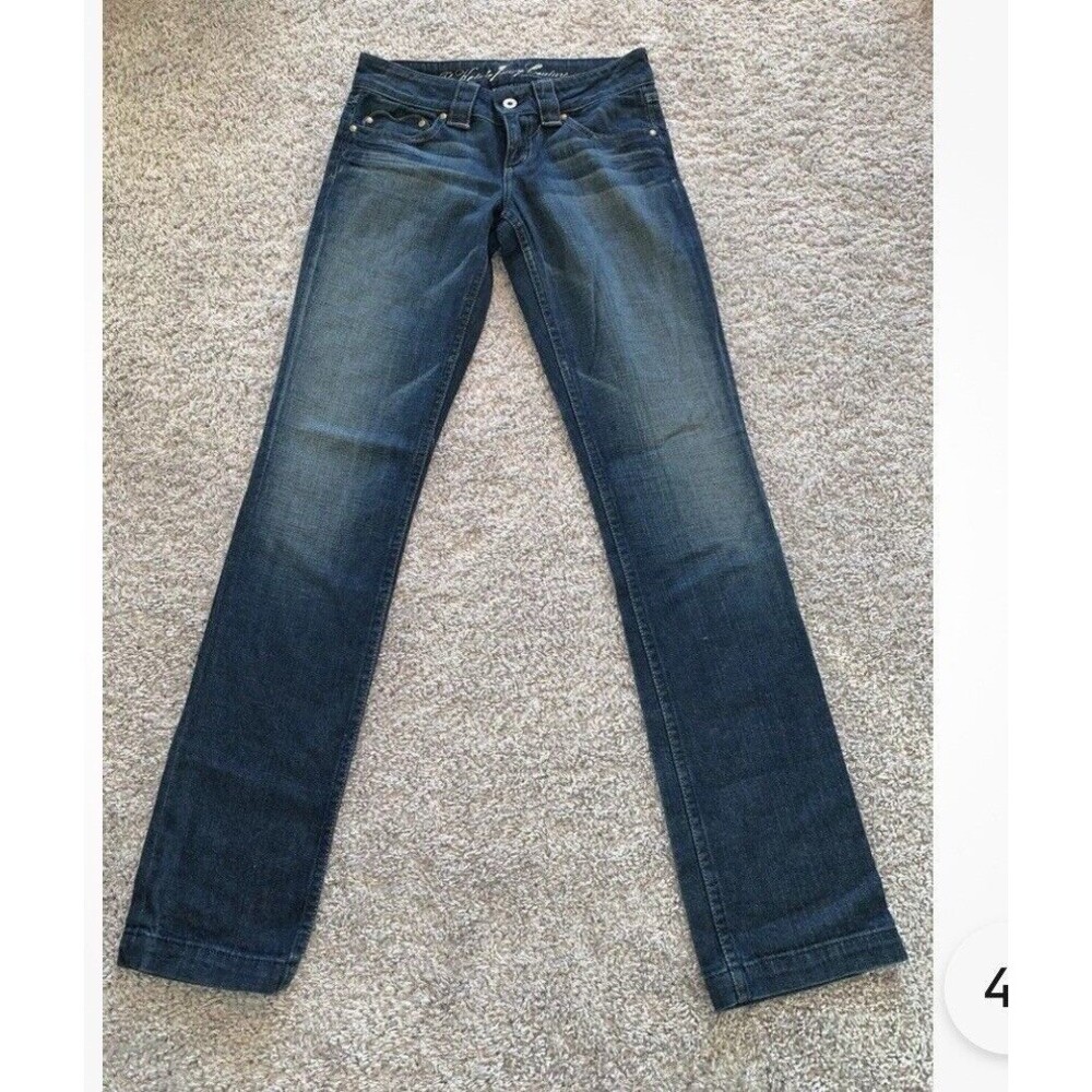 Vintage AUTH Y2K Juicy Couture Limited Embroidered Heart Pocket  Jean Sz 28